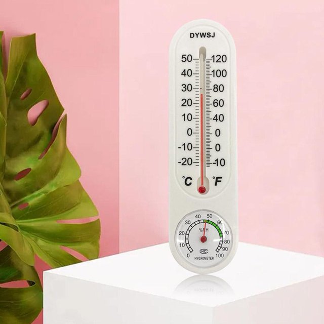 Indoor Vertical Thermometer Hygrometer Wallmounted Greenhouse Temperature