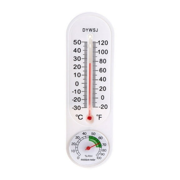 Indoor Vertical Thermometer Hygrometer Wall-mounted Household Greenhouse Temperature and Humidity Meter for Room Temp