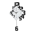 thumbnail image 1 of Indoor Wall Clock Pendulum Silent Swing Metal Quartz Clock Home Office Decor, 1 of 12