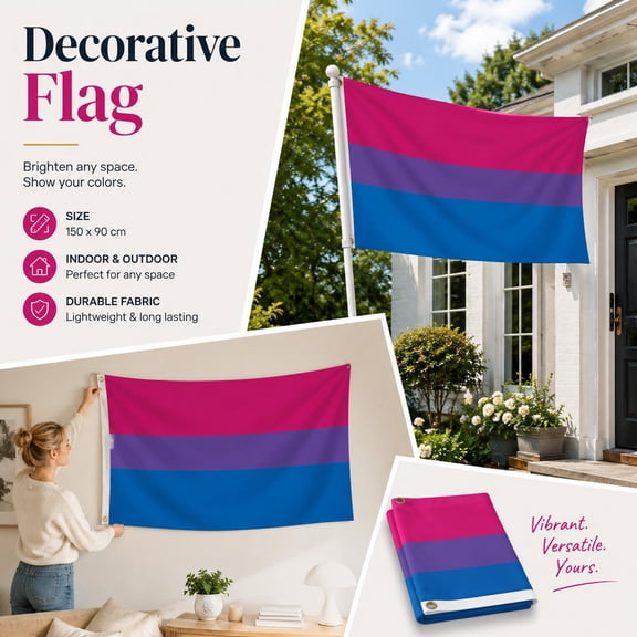 Indoor Wall Decor, Lgbtq Flag, Hanging Banner, Outdoor Decorations, 59X35 Inch Durable Polyester Pride Flag for Pride Events