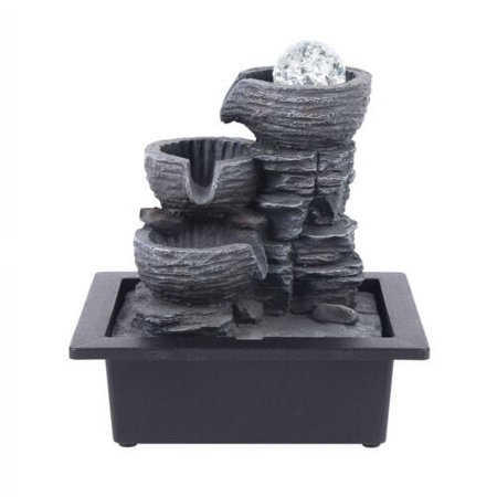 Indoor Tabletop LED Light FengShui Water Fountain
