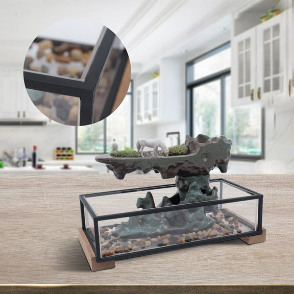 Indoor Water Fountain Tabletop Waterfall Decoration 110V Fit Office Living Room