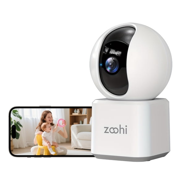 Indoor WiFi Security Camera with Intelligent Detection, 24/7 Recording, Two-Way Talk, Night Vision, Motion & Sound Alerts, Mobile App, SD/Cloud Storage, 2.4G/5G WiFi, Easy Setup