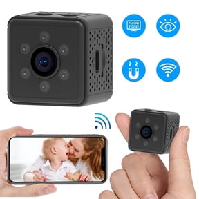 Indoor Wireless Battery Camera, 1080P HD Mini Security Camera with Night Vision, Motion Detection Alerts, Magnetic Mount, 150 View, No WiFi Local Recording, iOS Android App Remote Monitoring