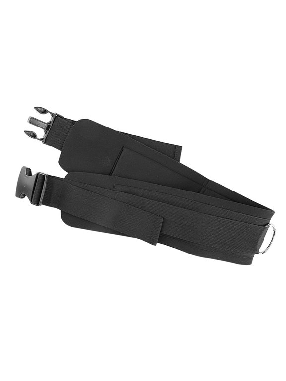 Indoor Workout Dip Belt Strength Support, Wide Padded Back Panel, Adjustable Buckle Closure, Nylon Webbing Design for Pull Up Routines, Black 52.8 x 4 In