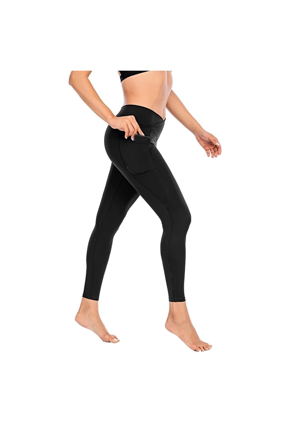 Indoor Yoga Pants Womens Out Running Sports Fitness Pocket Yoga Clothes,Black,M