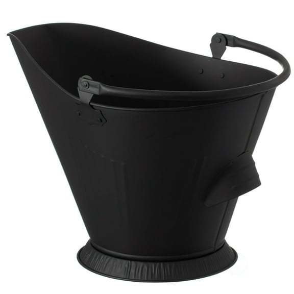 Indoor and Outdoor Black Iron Ash Bucket Use for Fire Pit, Wood Burning Stove, Grill