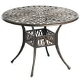 thumbnail image 1 of Indoor and Outdoor Bronze Dinning Set 2 Chairs with 1 Table Bistro Cast Aluminum., 1 of 5