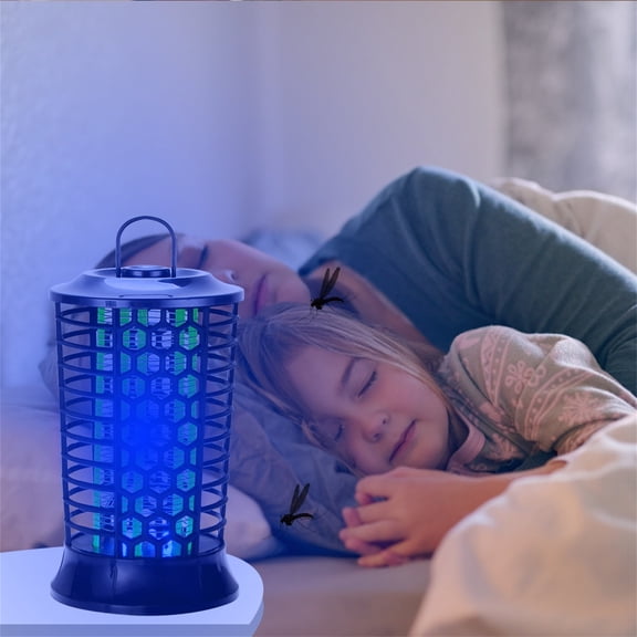 Indoor and Outdoor Electric Bug Zapper Mosquito Lamp Electric Zapper, Mosquito and Insect Killer Trap, Safe Protective Grid, Portable Hanging Design