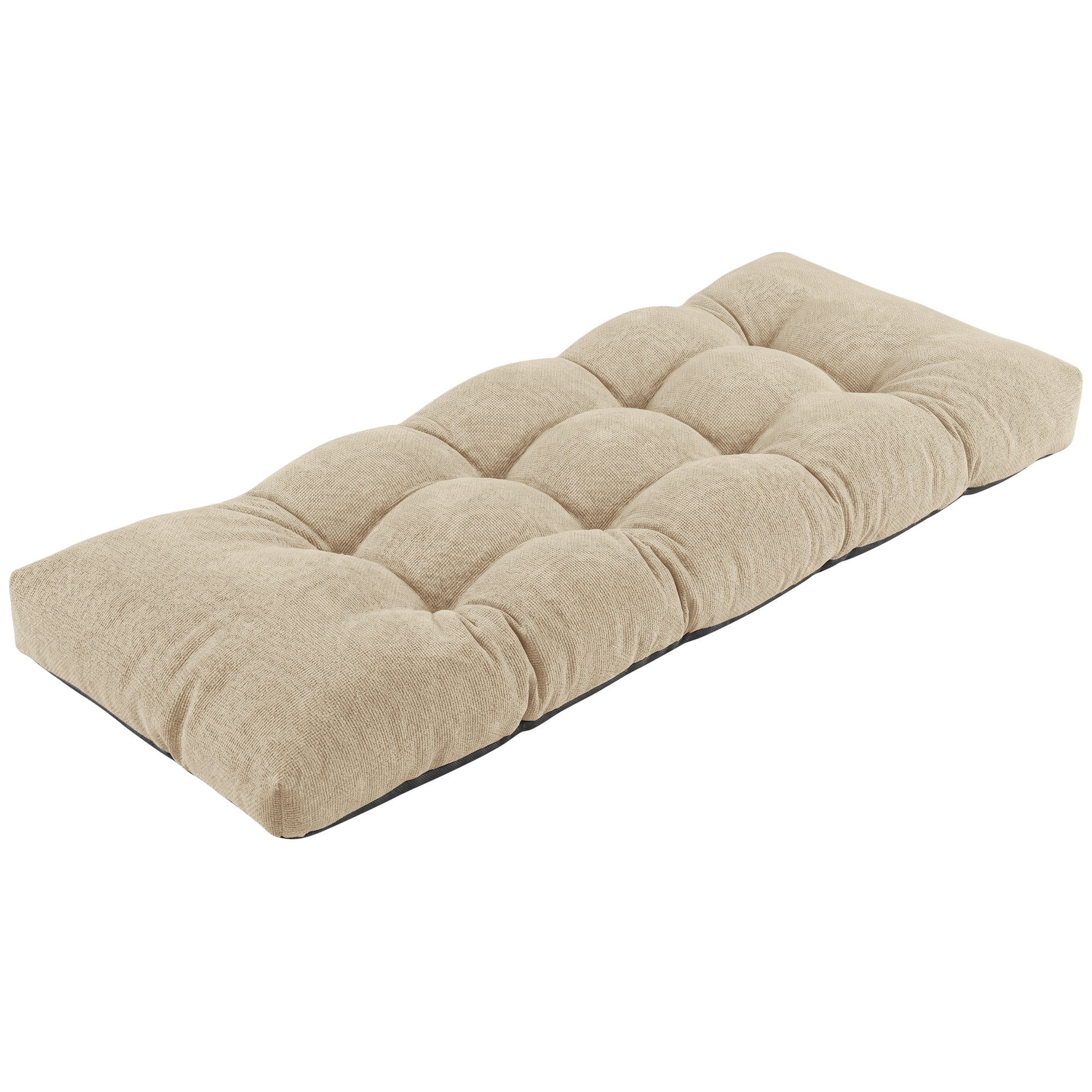 Millsilo Indoor Bench Cushion 36" x 14" x 4", Thick Tufted Cushion with Non Slip Bottom for Window Seat & Entryway Bench, Beige