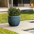 thumbnail image 1 of Indoor ceramic planters, outdoor large planters with drainage holes and rubber plugs, modern decorative glass planters, 1 of 17