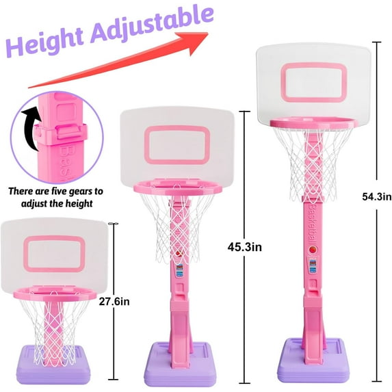 Indoor mini adjustable basketball stand with ball pump suitable for backyard games, outdoor basketball toys suitable for 28 year old children as gifts