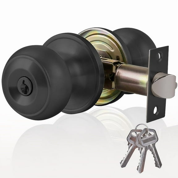 Indoor privacy spherical door lock with key, stainless steel adjustable door lock design. This product is very suitable for use as a front door lock, rear door lock or bedroom door lock,silver