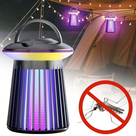 Indoors Mosquito Zapper Mosquito Lamp Bug Zapper Rechargeable Portable Indoor Mosquito Zapper Lamp Fly Trap LED Light Cordless Mosquito Repeller Outdoor Patio Camping Bug Killer Device