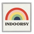 thumbnail image 1 of Indoorsy Text Retro Pop Rainbow over Neutral Art for Kids Framed Art Print Wall Art, 17x17, 1 of 5