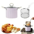 thumbnail image 1 of Induction Compatible Non-Stick Pan,Multifunctional Deep Fryer Pot And Container With Strainer Stainless Deep Fryer Pot With Basket Large Capacity Versatile Oil Filter 2 In 1 Oil Strainer Fryin, 1 of 9