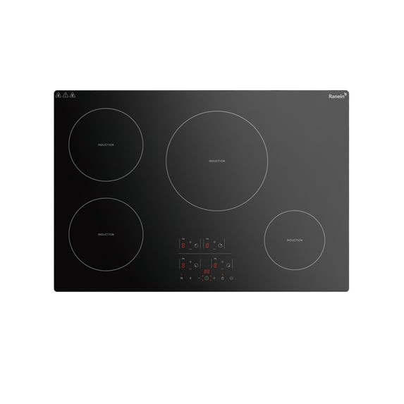 Induction Cooktop 30 Inch, Build-in 4 Burners Electric Stove Top, 9 Power Settings, Max 7800W, Sensor-Control Induction Hob with Multiple Safety Protections, Compatible with Magnetic Cookers