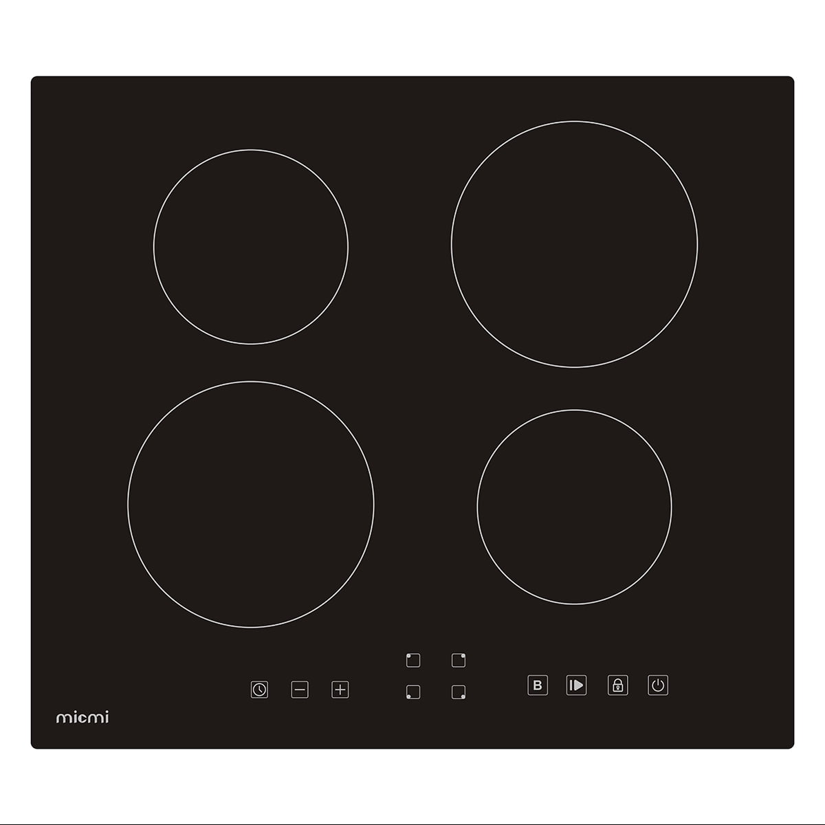 Induction Cooktop 9 Power Levels with 4 Burners, 240V Induction Cooktop
