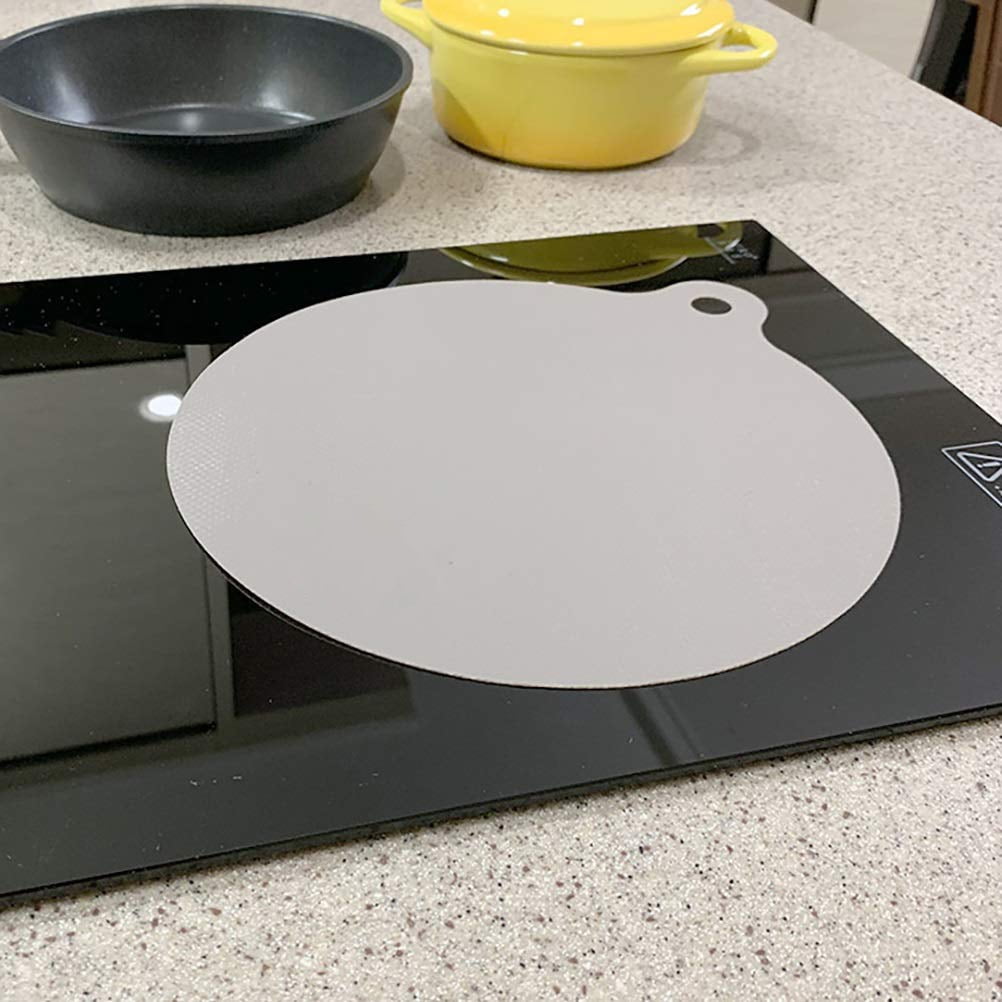 Round Hob Mat Induction Cooker Mat Reusable Silicone Mat for