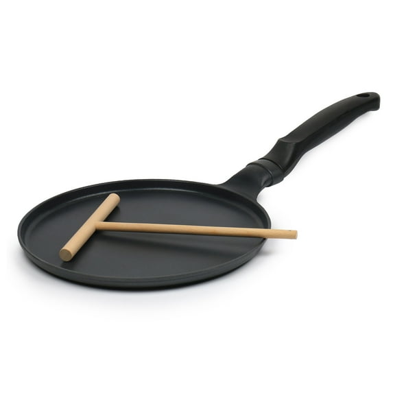 Induction Crepe and Pancake Pan Non-Stick 10.2 Inch. Batter Spreader Included