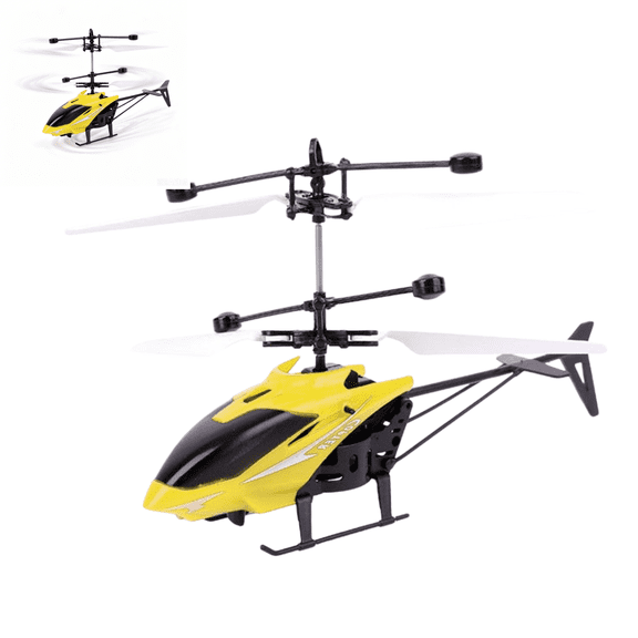 Induction Flying Helicopter Toy, Hand-Controlled RC Drone Plane with LED Lights, Fun Flying Toys Gift for Boys Girls Kids Adults Indoor Play