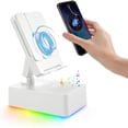 thumbnail image 1 of Induction Speaker, 5-in-1 Foldable Phone Holder, 1500mAh , Colorful LED Ambient Light, Tech Gadgets Gifts for Men Women, for Android Tablet,, 1 of 6