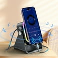 thumbnail image 1 of Induction Speaker with Phone Stand 5 in 1 Wireless Induction Bluetooth Audio for iPhone Android Phone Speakers Amplifier with Rechargeable Colorful Light, Birthday Gifts for Men Women Teens, 1 of 9