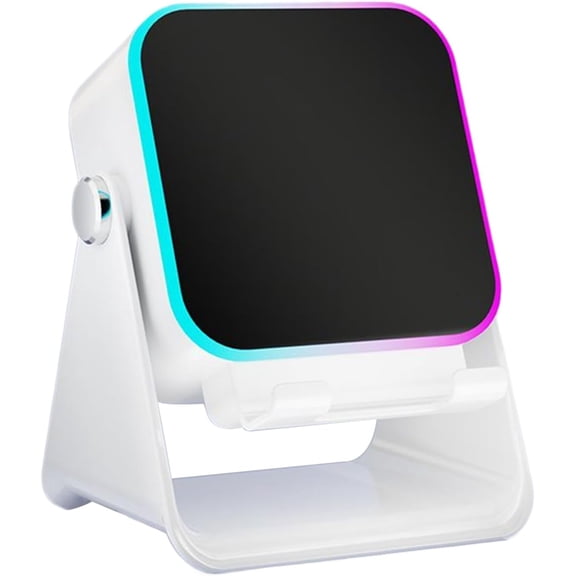 Induction Speaker with Wireless Charging - Foldable Sound Base with 10W Fast Charge, Bluetooth 5.0 Stereo Audio, Adjustable Phone Stand & Ambient Light for Home, Office, Travel