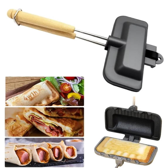 Induction and Gas Stove Compatible Sandwich Grill Pan
