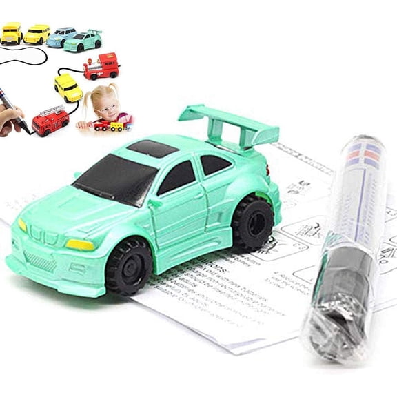 Inductive Car Toy, Mini Engineering Vehicle with Optical Sensor for Black Line Following, Tank Powered by 4 Button Cell, Educational Toy for Logical Thinking (As Shown #95)