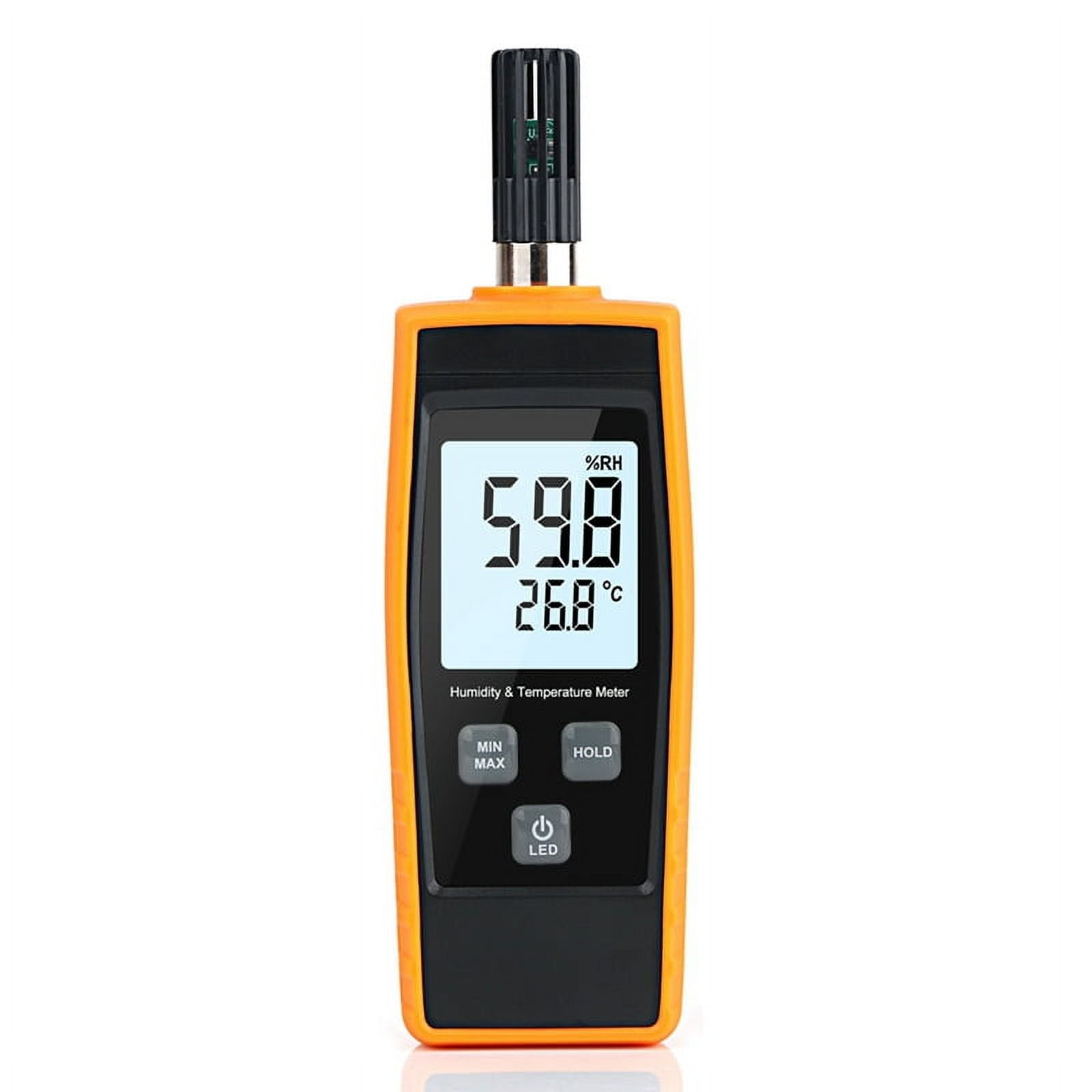 Inductive Digital Temperature and Humidity Meter Measurement Range 0-100%,-20-80℃ Temperature Humidity Monitor