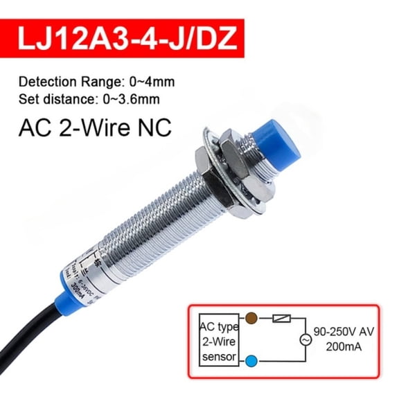 Inductive Proximity Switch PNP Sensor, NO NC DC, 5-36V 4mm Detection