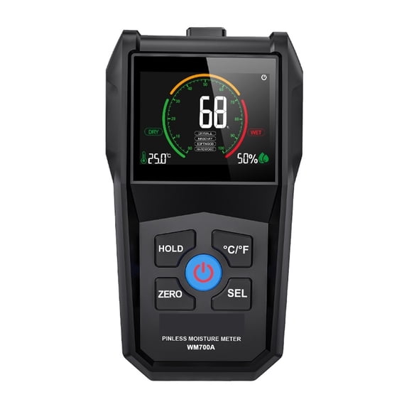 Inductive Timber Moisture Meter Drywall Masonry Softwood Hardwood Water Content Detect Non-contact Wood Moisture Detector ,Wide Applications