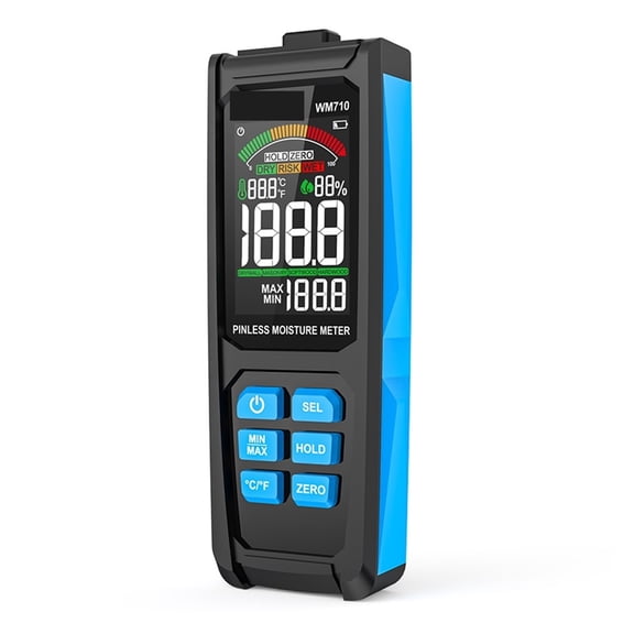 Inductive Wood Timber Moisture Meter Non-destructive Hygrometer Analog Dual Display Ambient Humidity Timber Damp Detector ,Wide Applications