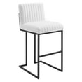 thumbnail image 1 of Modway Indulge Channel Tufted Fabric Bar Stool in White, 1 of 7