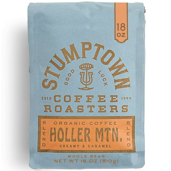 Stumptown Coffee Roasters, Medium Roast Organic Whole Bean Coffee - Holler Mountain 18 Ounce Bag with Flavor Notes of Citrus Zest, Caramel and Hazelnut