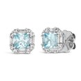 thumbnail image 1 of Indulge in Your Confidence with TheJewelryHut Vintage-Inspired Halo Style Blue and White Crystalline in Silver Earrings, 1 of 2