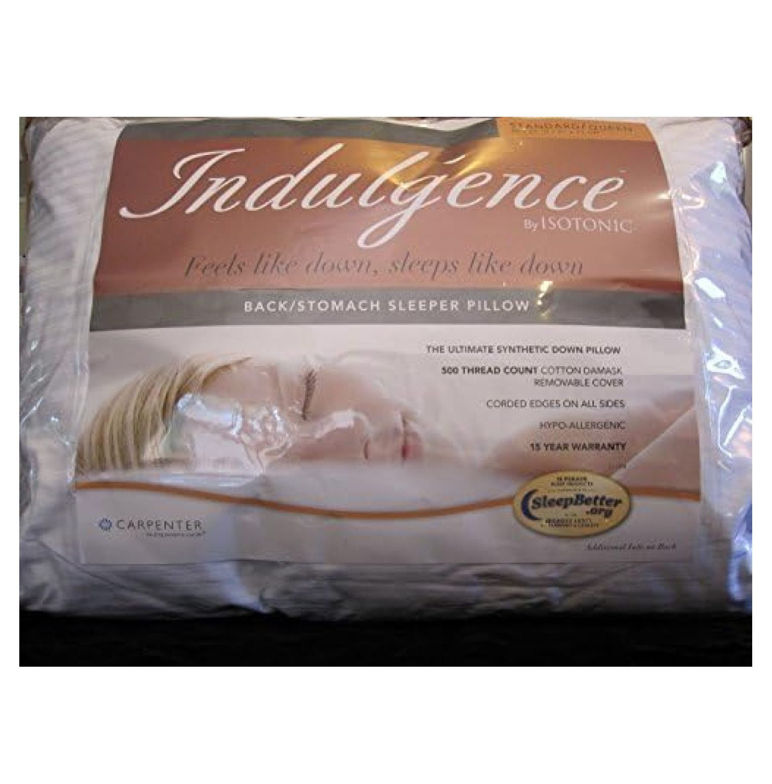 Isotonic Indulgence Bed & Stomach Sleeper Pillow, Standard/Queen 28"x20