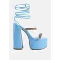 thumbnail image 1 of Indulgence Metal Chain Lace Up Chunky Sandals, 1 of 10
