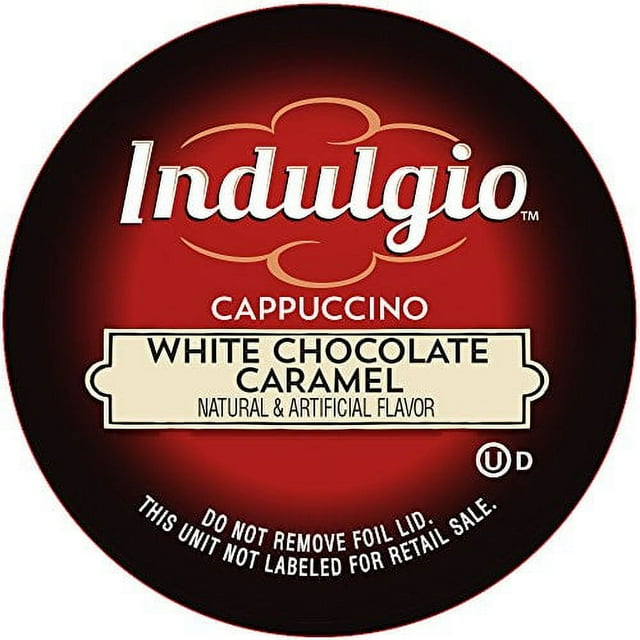Indulgio Cappuccino, White Chocolate Caramel, 12Count Single Serve Cup