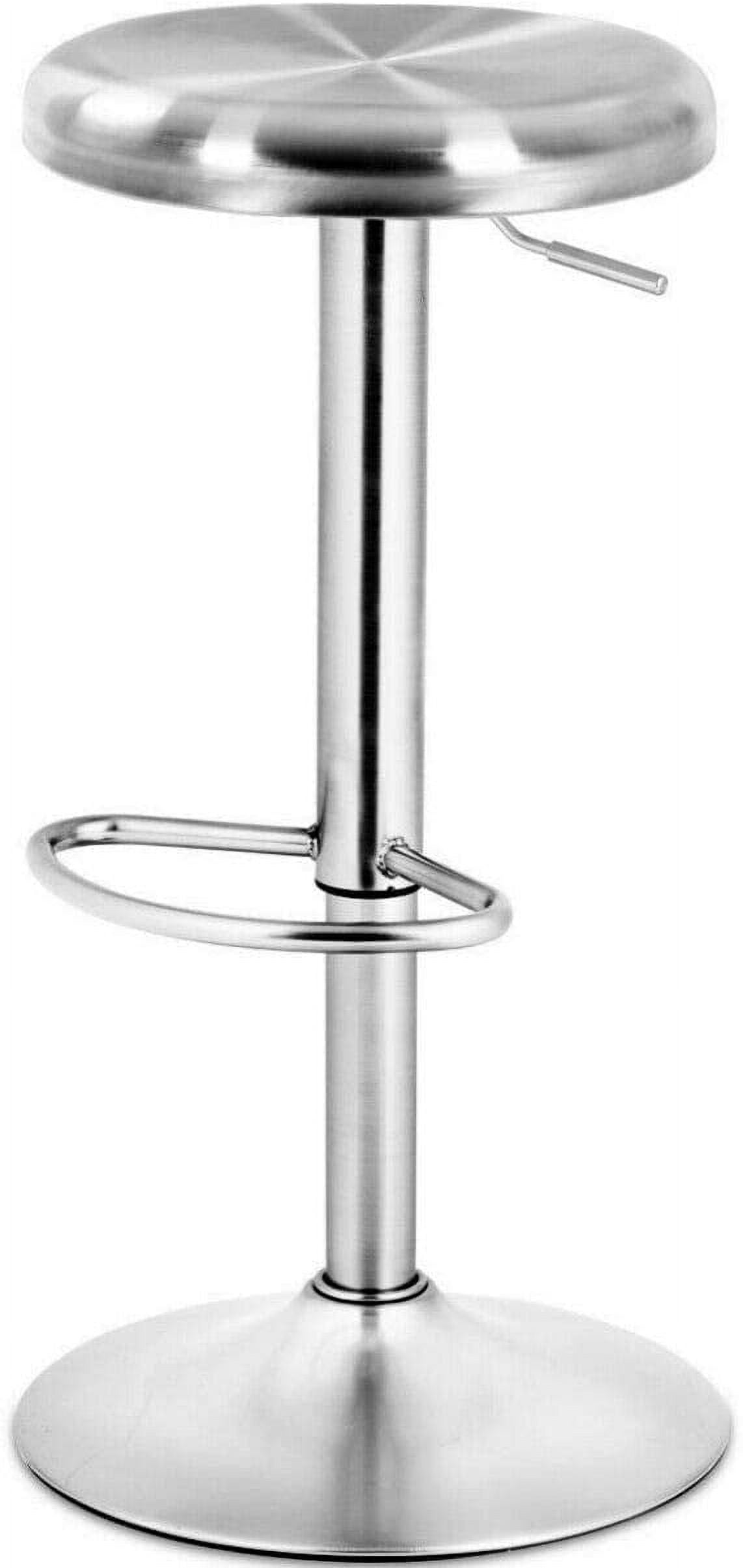 Indurial Yle Round Top Brushed Ainless Eel Bar Ool Backless Swivel