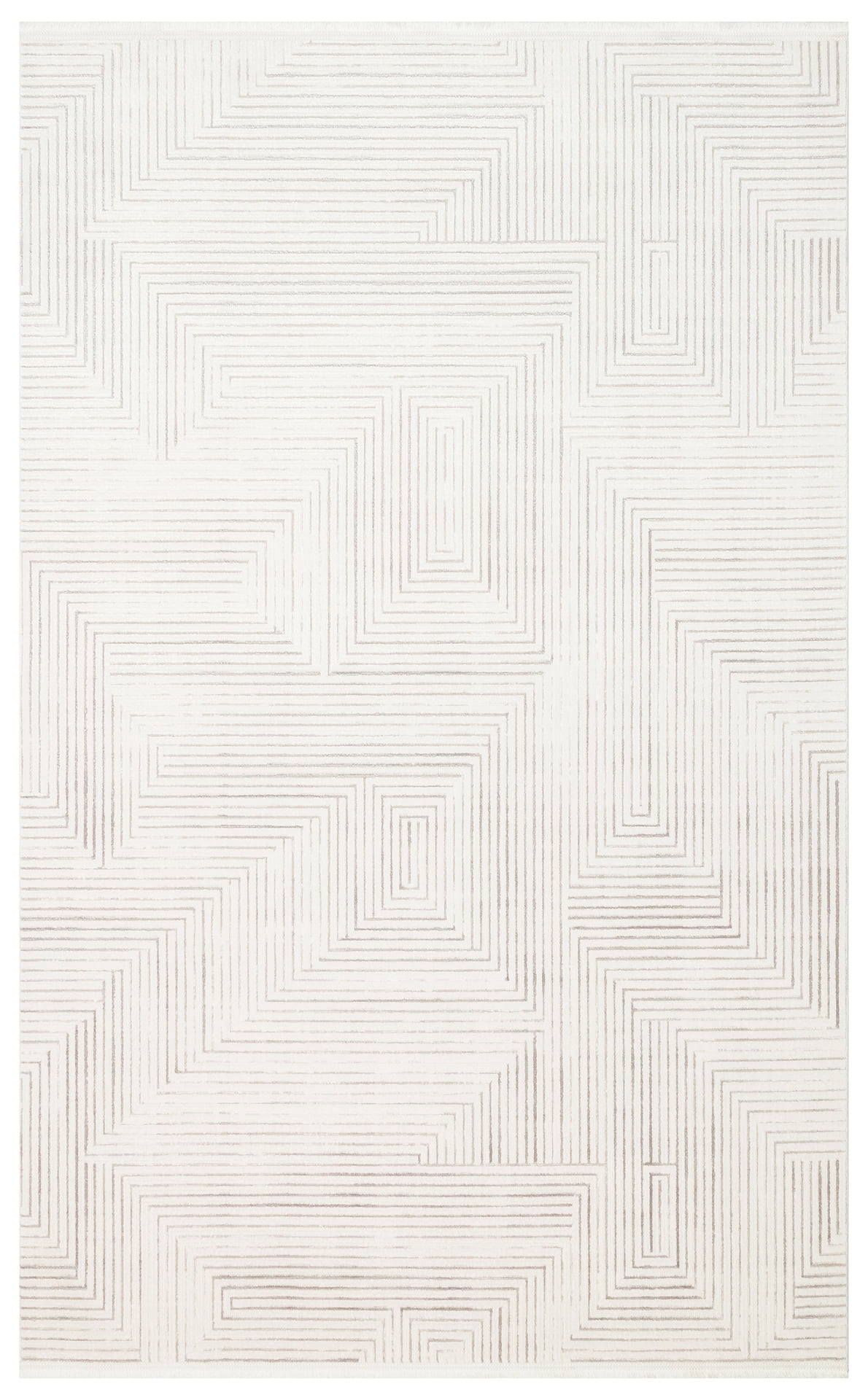 Indus Grey Geometric Acrylic Area Rugs for Living Room Jacquard ...
