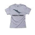 thumbnail image 1 of Indus River Dolphin - Endangered - Wild & Free Girl's Cotton Youth Grey T-Shirt, 1 of 2