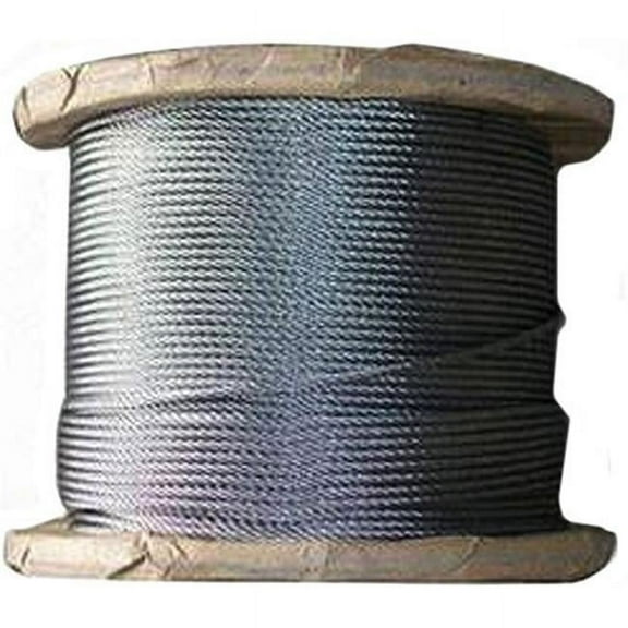 Indusco 205 00306 7 x 19 in. Galvanized Aircraft Cable, 250 ft. Reel - Size 0.18 in.