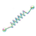 thumbnail image 1 of IndustriaL Bar Titanium Industrial Cork Screw Barbell 14g 1/2, 1 of 2