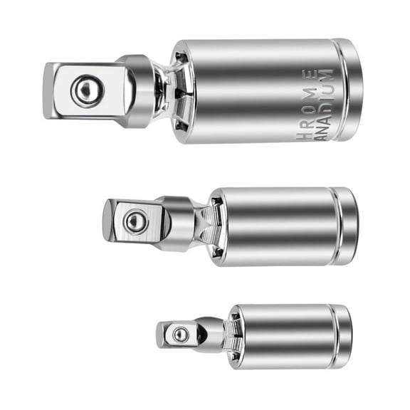 Industrial 1/4 3/8 1/2Inch Flexible Socket Adapter Kit Heavy Duty Smooth Ratcheting Action Multiple Tool Compatibility