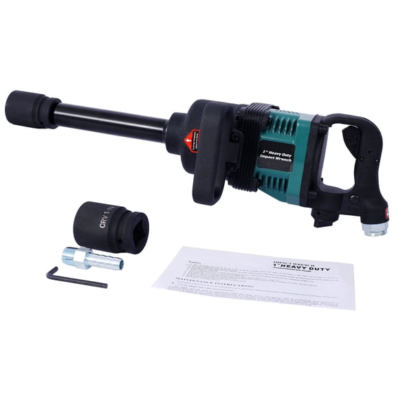 Industrial 1" inch Air Impact Wrench Long Shank Pneumatic Truck with 38mm & 41mm Socket,