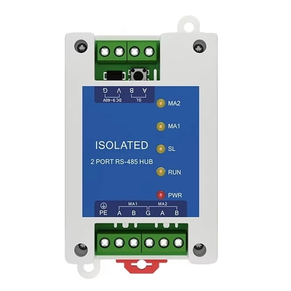 Industrial 2 Way  Type RS485 to 1way RS485 Hub DC 9-40V Optical Isolation Multi to One Hub E810-R21 ESD Protection