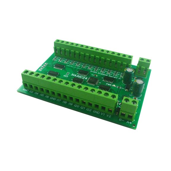 Industrial 24 Channel Control Module Modbus RTU Protocol Hardware Reset Function With RS485 Analog Input Collector
