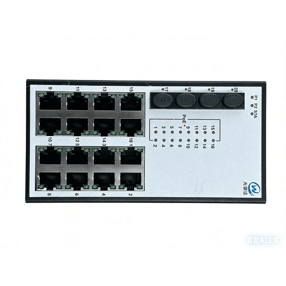 Industrial 24-Port Managed Gigabit Ethernet Switch 16 PoE+ Ports 4 SFP DC48V